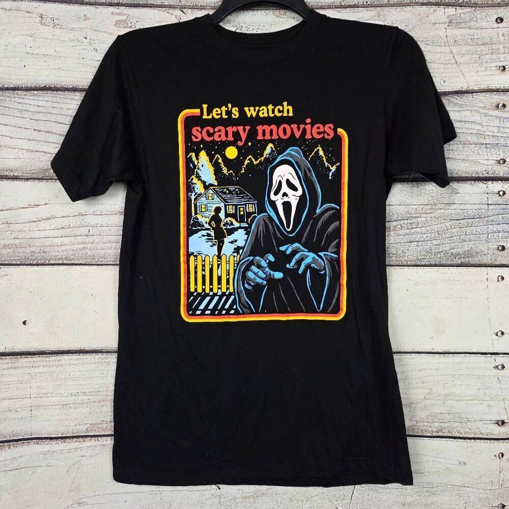 Ghost Face Let’s Watch Scary Movies T-Shirt Men’s M